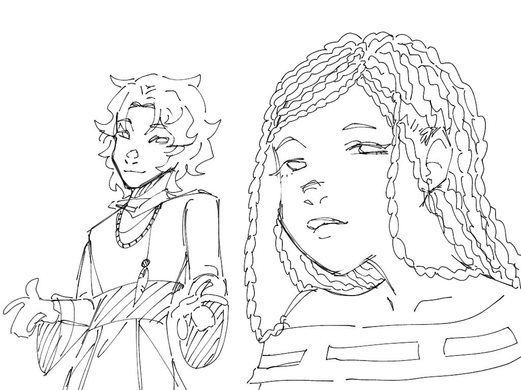 (Sketch of my ocs)
